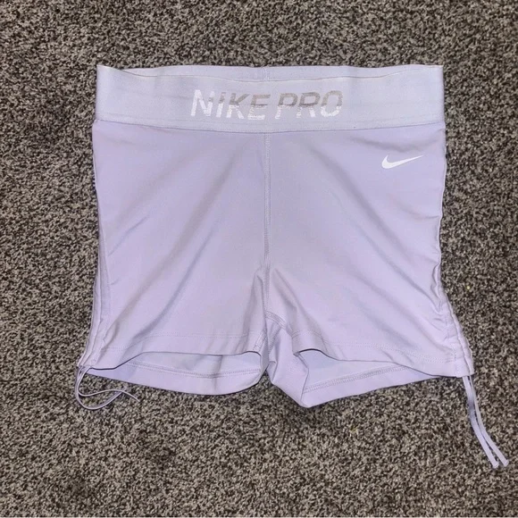Nike Pro Women's Light Purple Shorts Athletic Running Yoga Workout Size Small - Picture 6 of 6